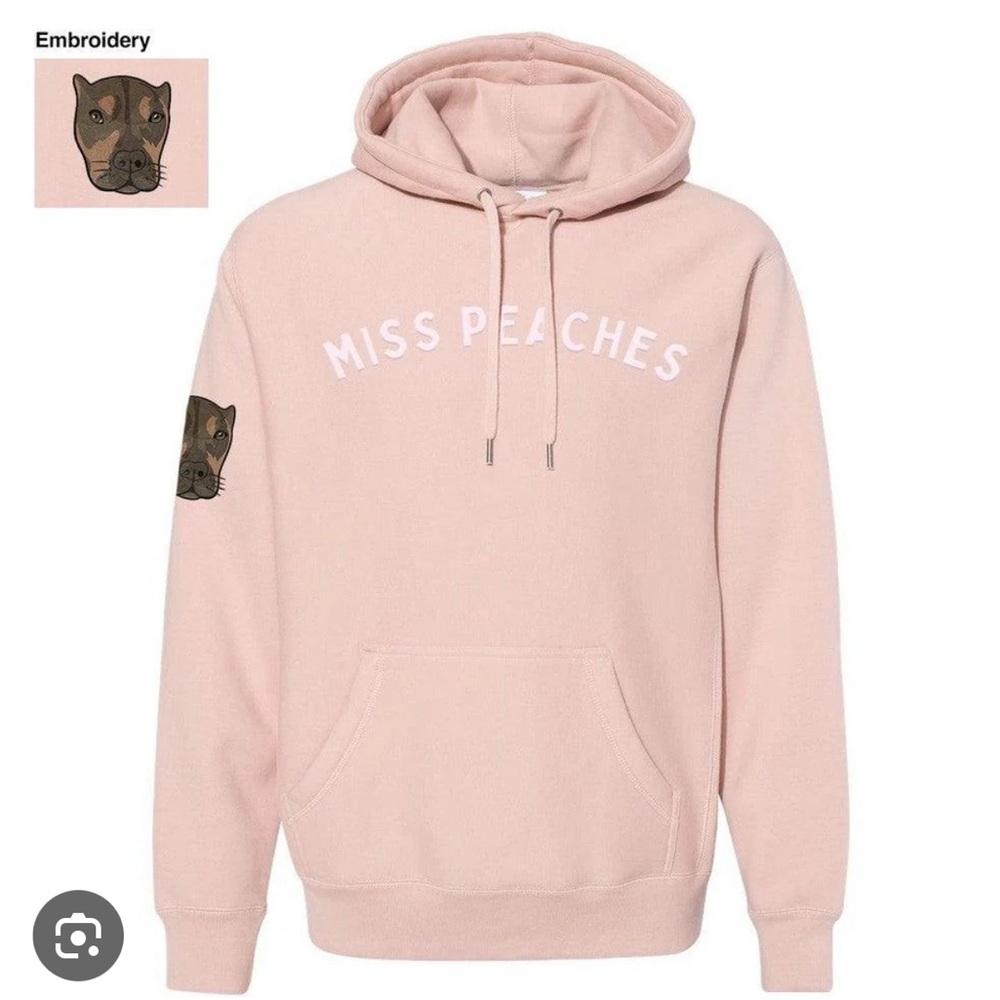 Miss Peaches Pink Puff Print Hoodie